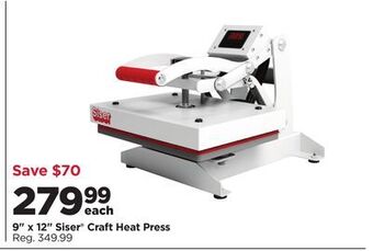 Michaels 9" x 12" siser® craft heat press offer