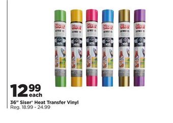 Michaels 36" siser® heat transfer vinyl offer