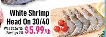 Seafood City White shrimp head on 30-40 offer