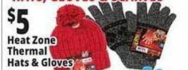 Ocean State Job Lot Heat zone thermal hats & gloves offer
