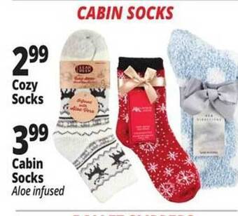 Ocean State Job Lot Cabin socks offer