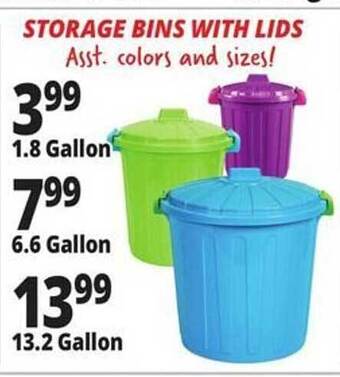 Ocean State Job Lot Storage bins with lids offer