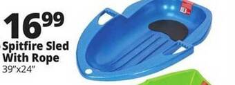 Ocean State Job Lot Spitfire sled with rope offer