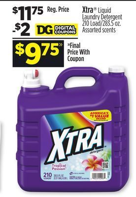 Dollar General Xtra® liquid laundry detergent offer