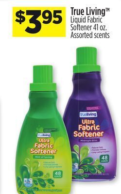Dollar General True living liquid fabric softener offer