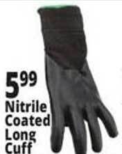 Ocean State Job Lot Nitrile coated long cuff offer