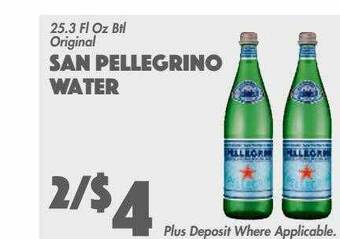The Food Emporium San pellegrino water offer
