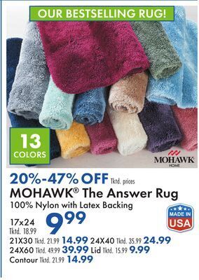 Boscov's Mohawk® the answer rug offer