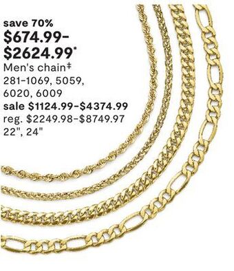 JC Penney Men's chain‡ offer