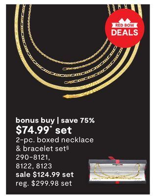 JC Penney 2-pc. boxed necklace & bracelet set§ offer