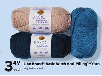JOANN Lion brand® basic stitch anti-pilling™ yarn offer
