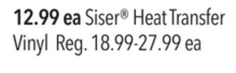 Siser® heat transfer vinyl