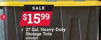 Ace Hardware 27 gal. heavy-duty storage tote offer