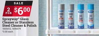Ace Hardware Sprayway® glass cleaner or stainless steel cleaner & polish offer