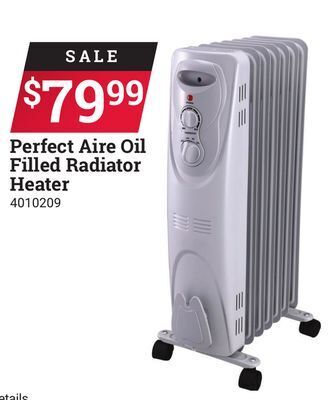 Ace Hardware Perfect aire oil filled radiator heater offer