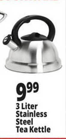 Ocean State Job Lot 3 liter stainless steel tea kettle offer