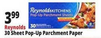 Ocean State Job Lot Reynolds 30 sheet pop-up parchment paper offer