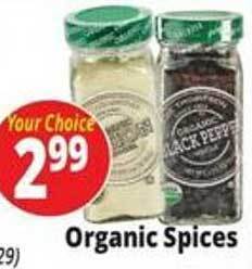 Ocean State Job Lot Organic spices offer