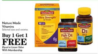 Pavilions Nature made vitamins offer