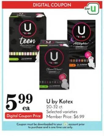 Pavilions U by kotex offer