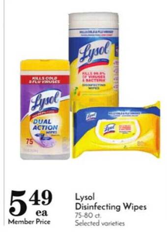 Pavilions Lysol disinfecting wipes offer