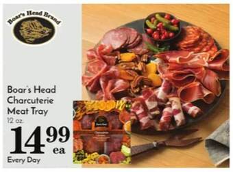 Pavilions Boar's head charcuterie meat tray offer