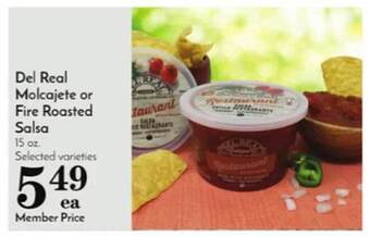 Pavilions Del real molcajete or fire roasted salsa offer