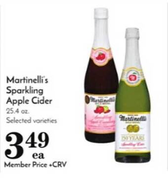 Pavilions Martinelli's sparkling apple cider offer