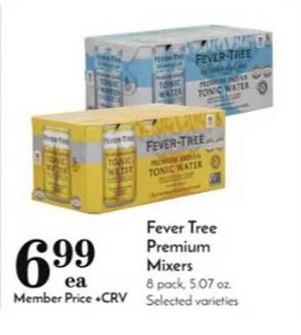 Pavilions Fever tree premium mixers offer