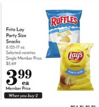 Pavilions Frito lay party size snacks offer