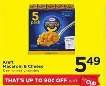 Cub Foods Kraft macaroni & cheese offer