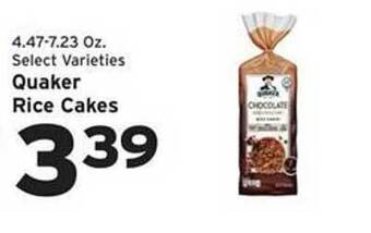 Hannaford Quaker rice cakes offer