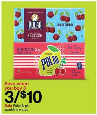 Target Polar 8-pk sparkling water. offer