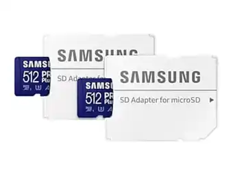 Samsung Pro plus + adapter microsdxc 512gb - 2 pack offer