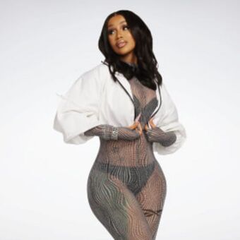 Reebok Cardi b woven crop jacket offer