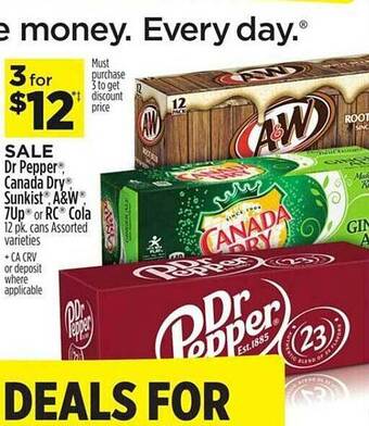 Dollar General Dr pepper, canada dry, sunkist, a&w, 7up or rc cola offer