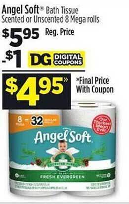 Dollar General Angel soft bath tissue offer