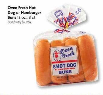Family Dollar Oven fresh hot dog or hamburger buns offer