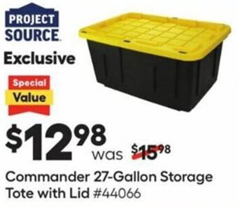 Lowe's Commander 27-Gallon Storage Tote with Lid offer