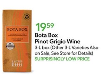 Publix Bota Box Pinot Grigio Wine 3-L Box offer