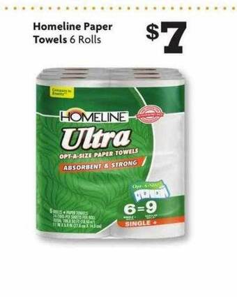 Family Dollar Homeline paper towels offer