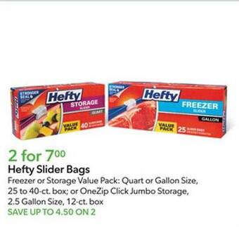 Publix Hefty slider bags offer