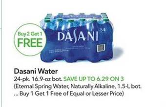 Publix Dasani water offer
