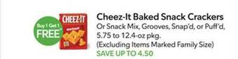 Publix Cheez-it baked snack crackers offer