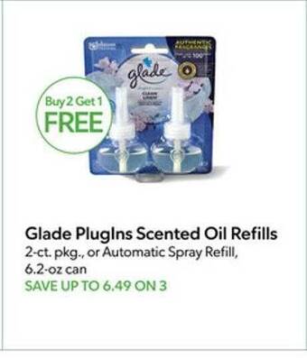 Publix Glade pluglns scented oil refills offer