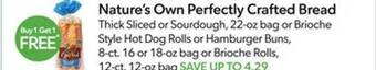 Publix Nature's own perfectly crafted bread offer