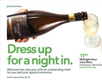 Publix Midnight hour cava wine offer
