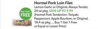 Publix Hormel pork loin filet offer