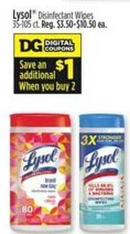 Dollar General Lysol disinfectant wipes offer