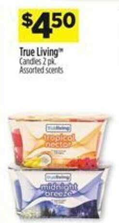Dollar General True living candles offer